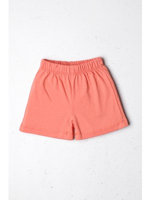 Kız Çocuk Şort Esnek Bel Basic Rahat Kalıp