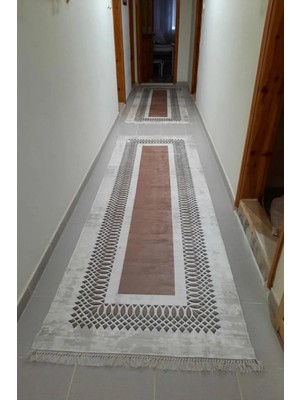 Monnhein Yolluk Halı – Kaymaz Tabanlı, Yıkanabilir, Yumuşak Dokulu, Şık ve Dayanıklı Tasarım (Bade Kahve Yolluk)