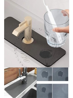 Mutfak ve Banyo Için 38X13CM Emici Tezgah Üstü Diatom Matı Mavi