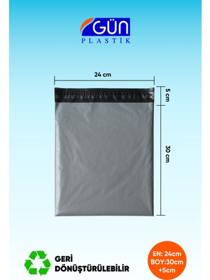 Cepsiz Kargo Poşeti 24 x 30 + 5 cm (100 Adet)