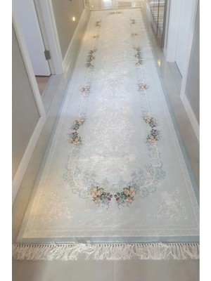 Monnhein Yolluk Halı – Kaymaz Tabanlı, Yıkanabilir, Yumuşak Dokulu, Şık ve Dayanıklı Tasarım (Lalezar Mavi Yolluk)