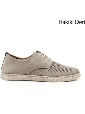 Gönderi(r) Erkek Kum Nubuk Bağcıklı Hakiki Deri Comfort Ayakkabı