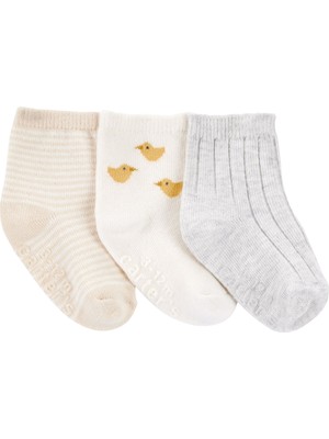 Bebek Desenli 3lü Çorap