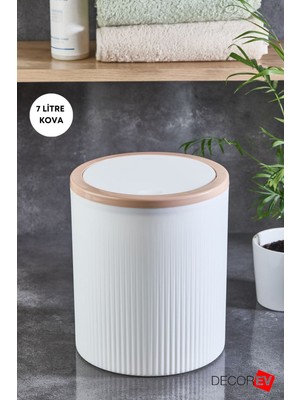 7 Litre Büyük Çöp Kovası – Ofis, Mutfak ve Banyo Için Şık ve Kullanışlı