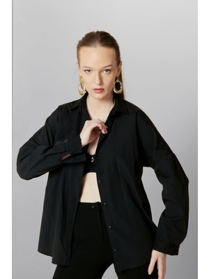 Hakke Oversize Uzun Patsız Basic Gömlek