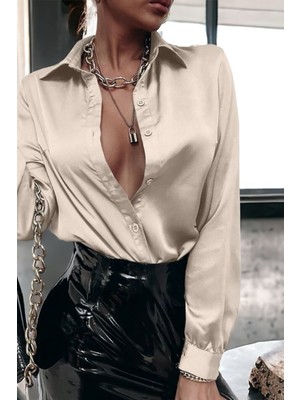 Hak Saten Klasic Oturtmalı Gömlek