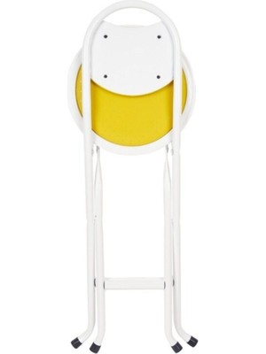 Beyaz Katlanır Taşınabilir Mutfak Sandalyesi, Şık ve Hafif Tasarım