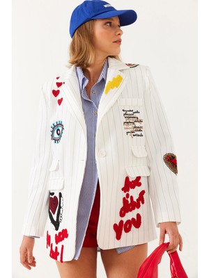 Shade Kadın Nakış Detaylı Blazer Ceket
