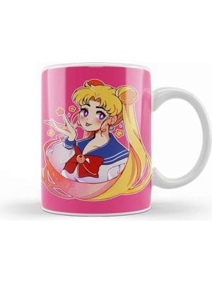 Sevimli Sailor Moon Tasarımlı Porselen Kupa Bardak, Şık ve Kullanışlı Hediye Seçeneği