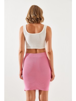 Shade Kadın Yırtmaç Detaylı Basic Etek