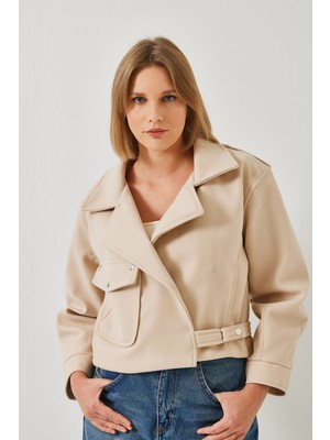 Shade Kadın Tek Cep Detay Kaşe Ceket