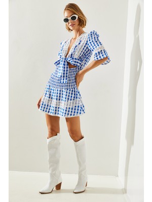 Shade Kadın Önden Bağlamalı Gipeli Fisto Detaylı Elbise