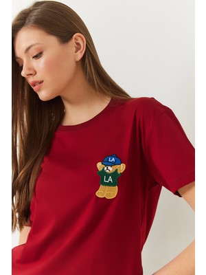 Shade Kadın Ayıcık Baskılı Tshirt