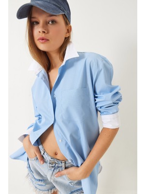 Shade Kadın Garni Detay Oversize Gömlek