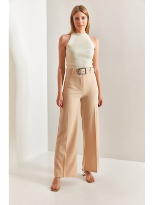 Shade Kadın Kemerli Bol Paça Pantolon