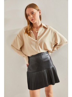 Shade Kadın Basic Saten Gömlek