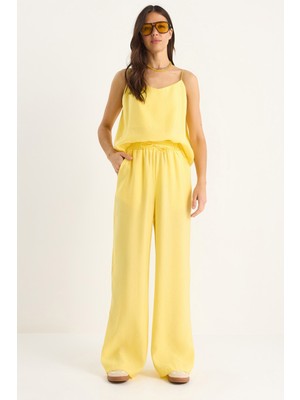 Shade Kadın Askılı Dokuma Modal Bluz Pantolon Alt-Üst Takım