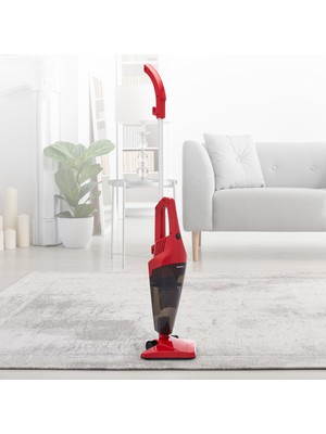 Sunny Rossa Mini Pratik Dikey Süpürge - Ergonomik Tasarım ve Tüm Yüzeyler İçin Üçgen Süpürme Aparatı ile 0.75 Lt Toz Haznesi