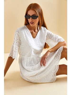 Shade Kadın Desenli Fisto Elbise