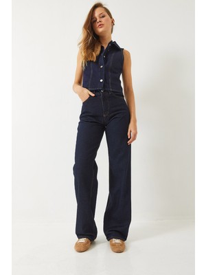 Shade Kadın Yüksek Bel Baggy Denim Pantolon