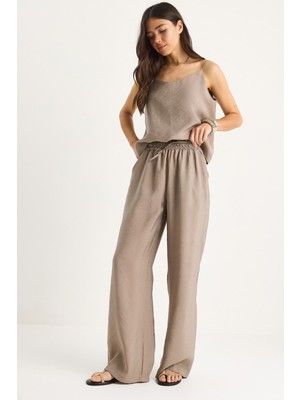 Shade Kadın Askılı Dokuma Modal Bluz Pantolon Alt-Üst Takım