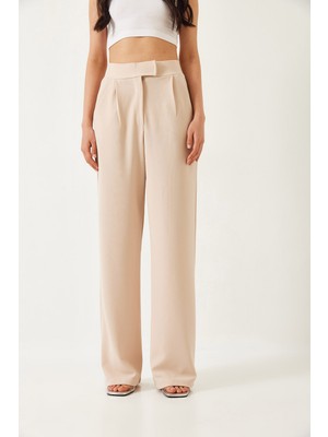 Shade Kadın Beli Cırtlı Rahat Palazzo Pantolon