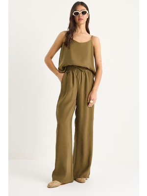 Shade Kadın Askılı Dokuma Modal Bluz Pantolon Alt-Üst Takım