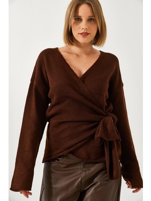 Shade Kadın Yandan Bağlamalı Triko Kazak