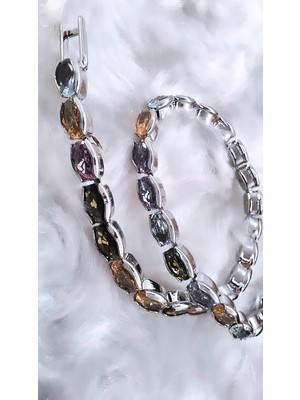 Serenity Kadın Renkli Taşlı Çelik Kaplama Suyolu Bileklik