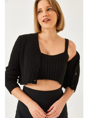 Shade Kadın Atletli Crop Hırkalı Ikili Takım