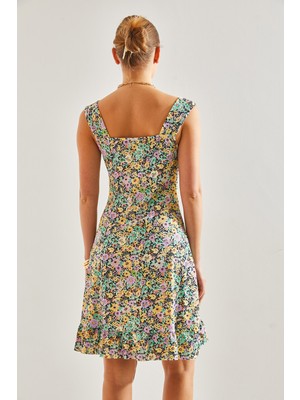 Shade Kadın Askılı Desenli Elbise