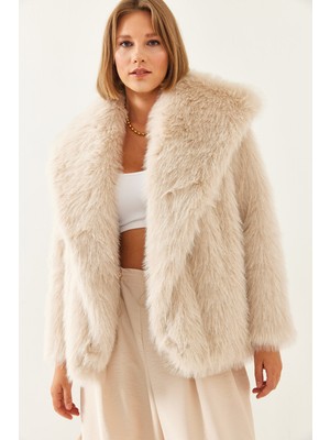 Shade Kadın Yakalı Astarlı Premium Kürk Mbms