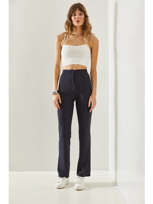 Kadın Çizgili Palazzo Pantolon
