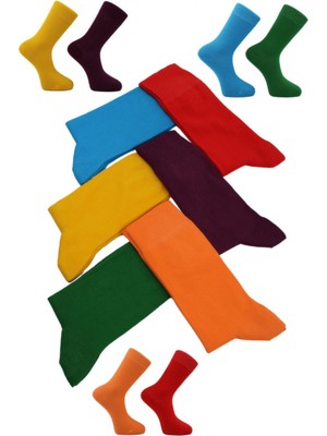 Dayco 6'lı Renkli Unisex Soket Çorap