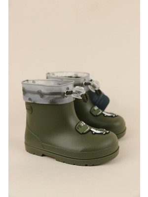 Igor 22-30 Numara Erkek Çocuk Haki Renk Mendi Dino Çizme