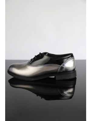 Vuddy 32 - 36 Numara Erkek Çocuk Bağcıklı Platinum Ayakkabı