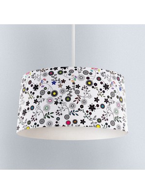 Çiçek Desenli Şık Avize Beyaz Modern Aydınlatma Işığı