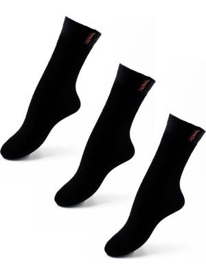 Dayco Premium Siyah Renk Erkek Dikişsiz Termal  Çorap 3'lü Avantaj Paketi