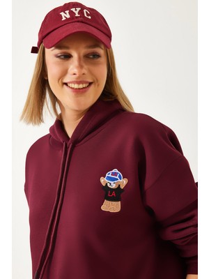 Shade Kadın Kapişonlu Üç Iplik Şardonlu Sweatshirt
