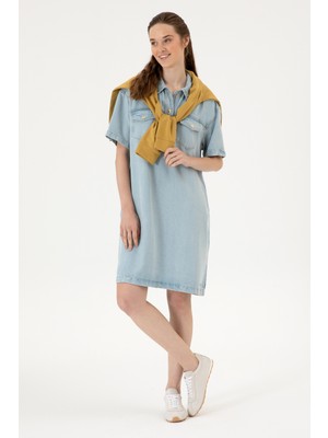 U.s. Polo Assn. Kadın Açık Mavi Elbise (Jean) 50304314-DN0021