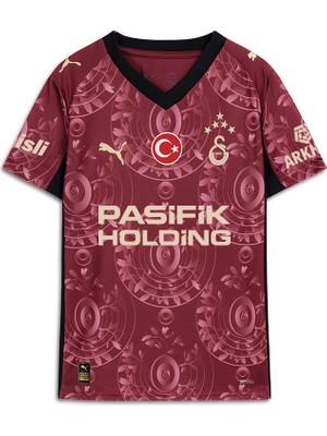 GS Store Puma Galatasaray Çocuk Alternatif 77982003 Forma 2025/2026 Kırmızı Desenli 5 - 6 Yaş Lisanslı Ürün