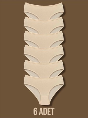 Yüksek Kalite Penye Kadın Bikini Külot 6'lı