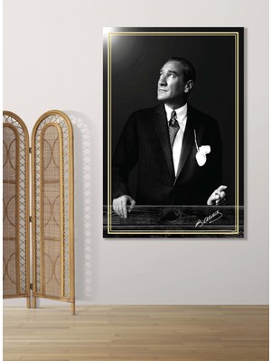 Bes Tablo Bestablo Renk Katan Detaylar BTSYT-0041 Atatürk Kanvas Tablo