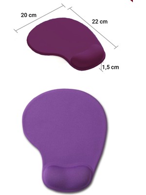 Sonictouch Bilek Destekli Mor Damla Tipi Pürüzsüz Yüzey Dikişsiz Gamer Oyuncu Mouse Pad 20X22CM