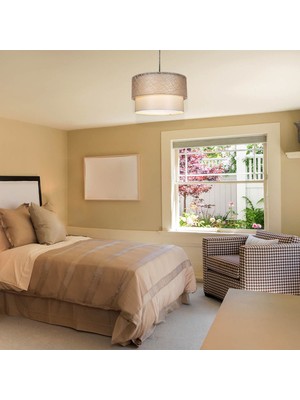 Şık 2’li Krem Avize, Modern ve Zarif Aydınlatma Seçeneği