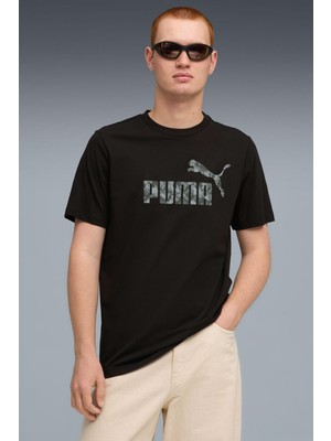 Puma Ess Camo Tee Siyah Erkek Kısa Kol T-Shirt