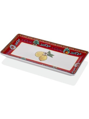 Küçük Dikdörtgen Tabak, 26,5X13CM, 2'li, Kırmızı, Şık ve Kullanışlı