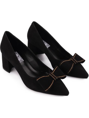 Hakiki Deri Rahat Fiyonklu Klasik Ayakkabı Siyah Süet 45350