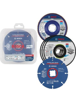 Pro 125 mm X-Lock Kesme ve Flap Zımpara Set, 5li