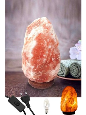 Büyük Boy Pembe Himalaya Kaya Tuzu Lambası, Açma Kapama Düğmeli, 4-6 kg